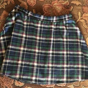 LA Hearts Green Plaid Skirt